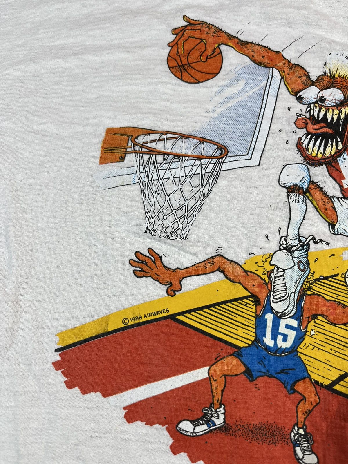 Band Tees Vintage 1988s Miller Hang Time Cartoon T Shirt Size US XL / EU 56 / 4 - 3 Thumbnail
