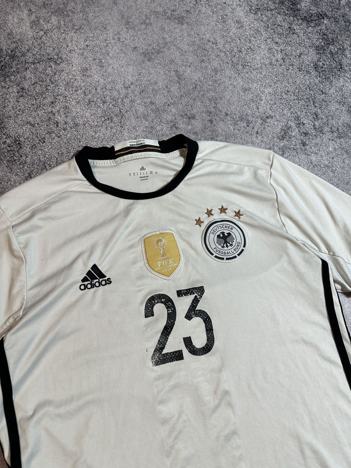Adidas Germany 23 Gomez Adidas Soccer Jersey Blokecore Style Rare M Size US M / EU 48-50 / 2 - 2 Thumbnail
