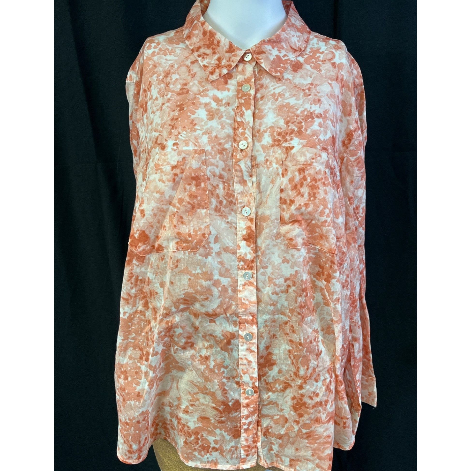 Talbots Talbots Women's Pink Floral Shirt/Button Up Sz 16WP SKU 4227 Size XXL / US 16-18 / IT 52-54 - 1 Thumbnail