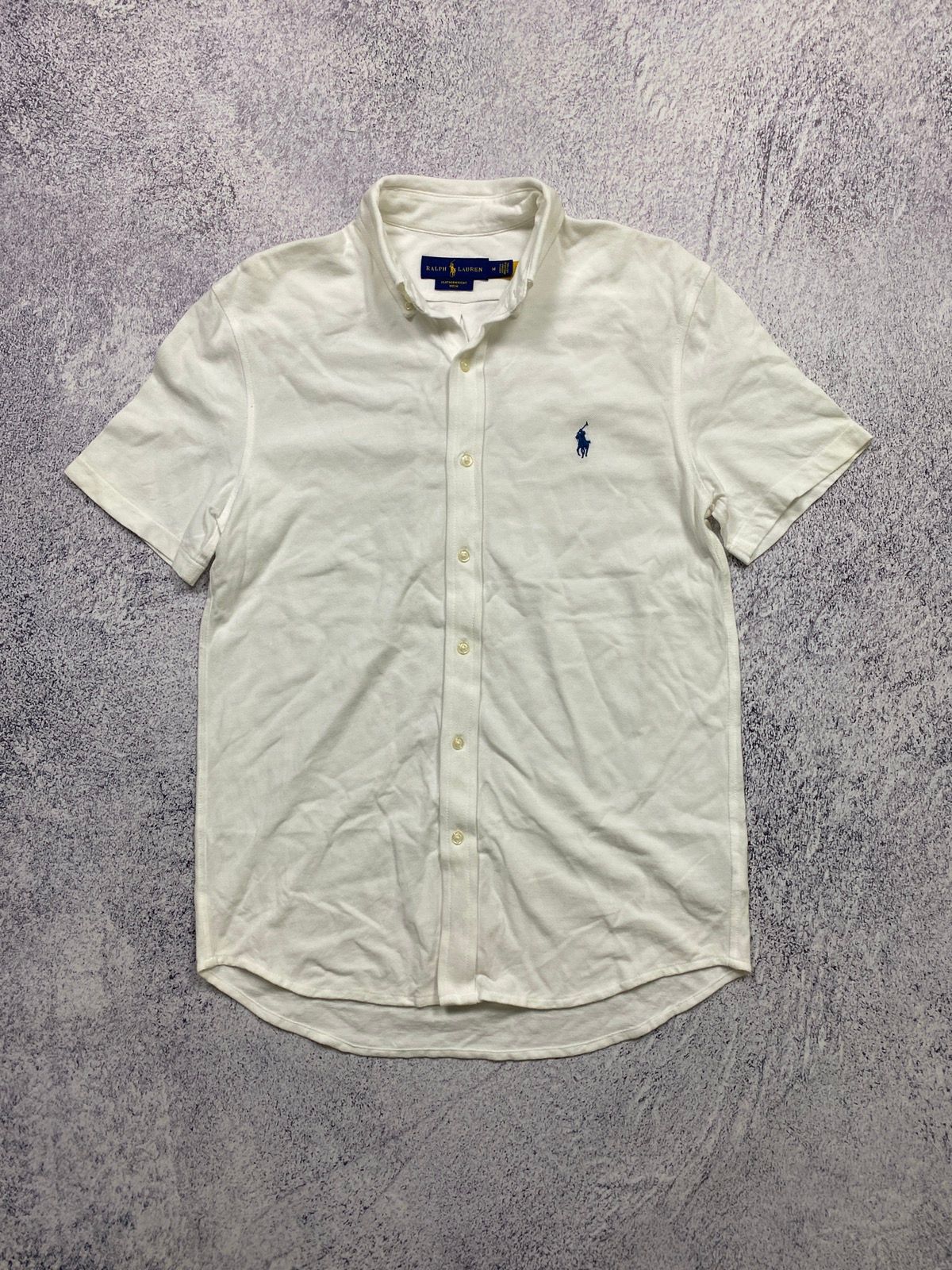 Pre-owned Polo Ralph Lauren X Ralph Lauren Polo Ralph Laurent Short Sleeve White Button Up Shirt In Red