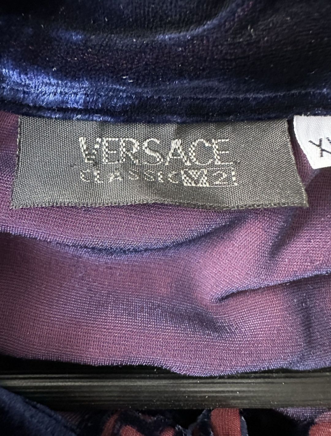 Versace Vintage Versace V2 Velour Shirt Silk Mesh Floral Pattern Size US XL / EU 56 / 4 - 5 Thumbnail