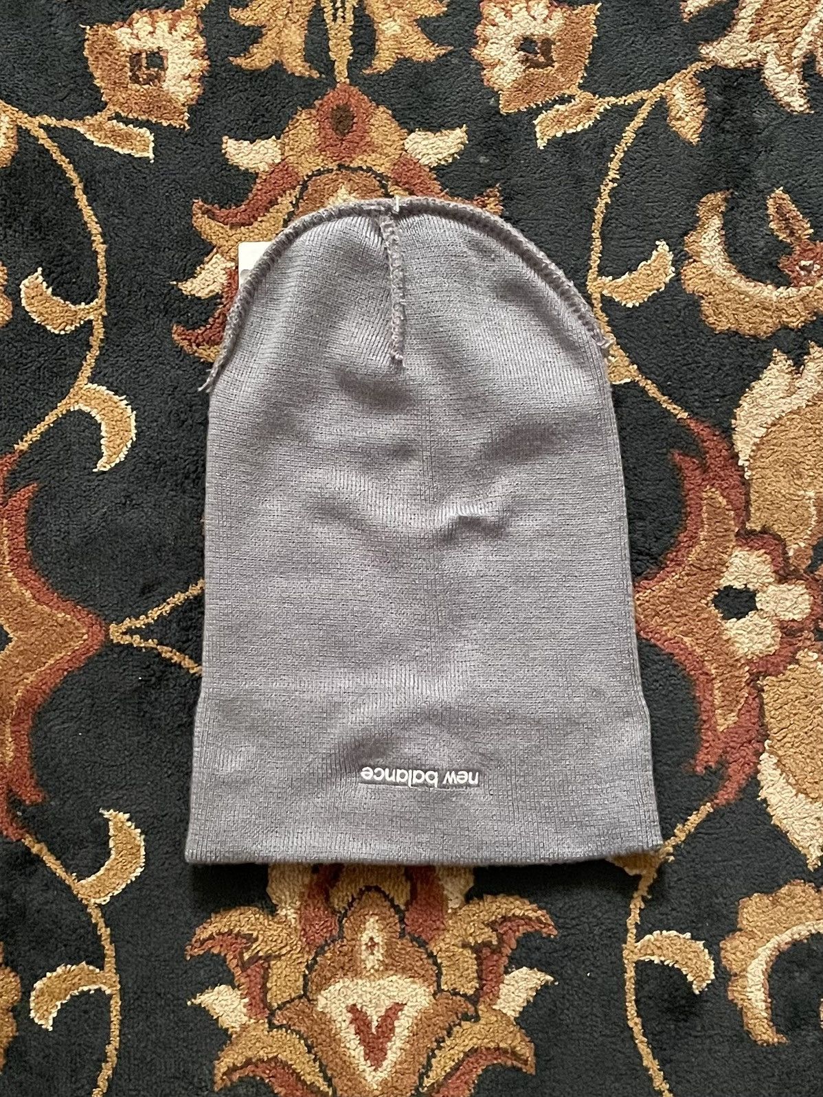 New Balance Vintage Y2K NWT New Balance Spellout Logo Grey Beanie Toque Size ONE SIZE - 6 Thumbnail