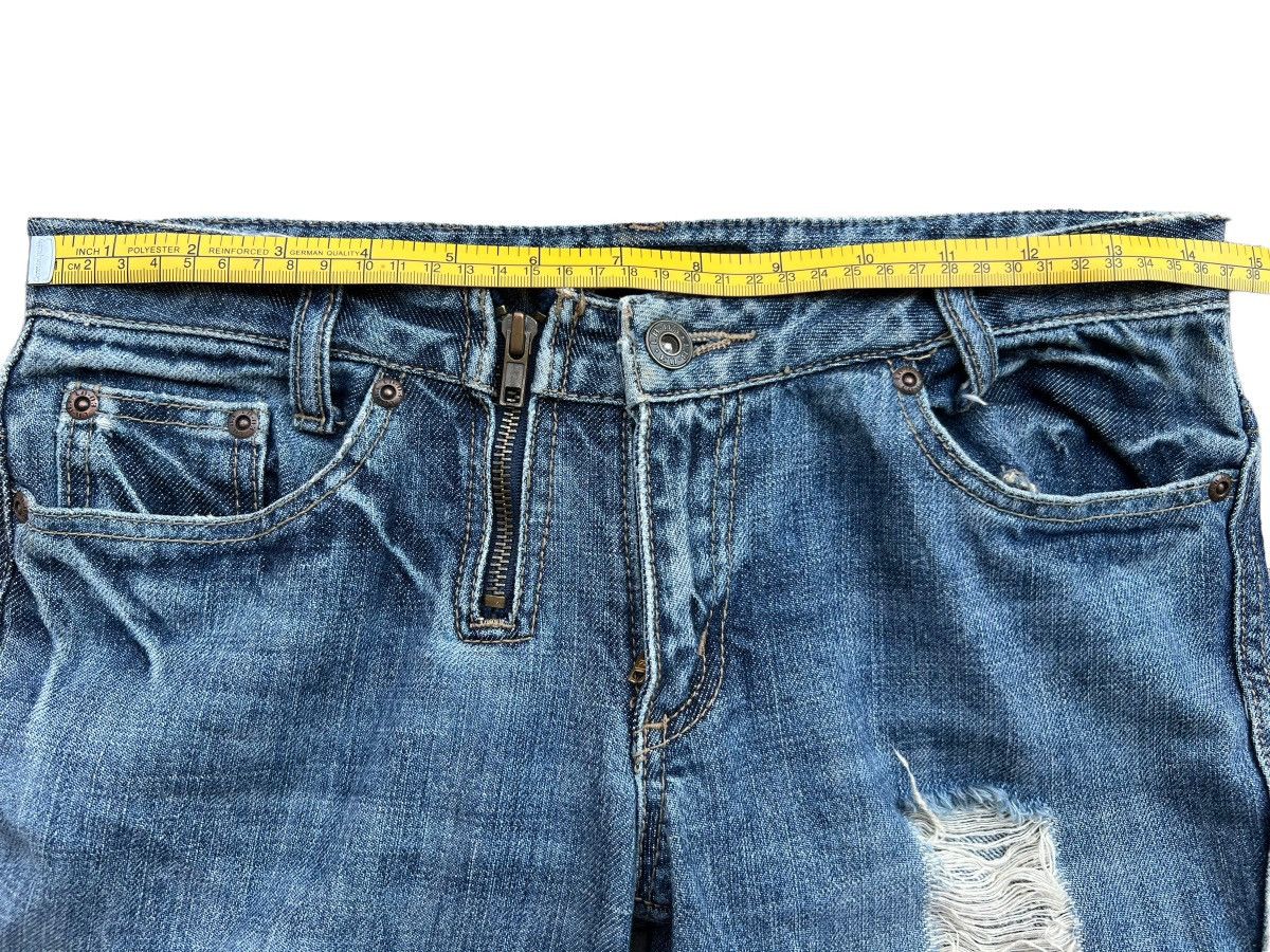 Japanese Brand LB-03 Japan Ripped Distressed Flare Denim Jeans 29x Size 29" - 10 Thumbnail