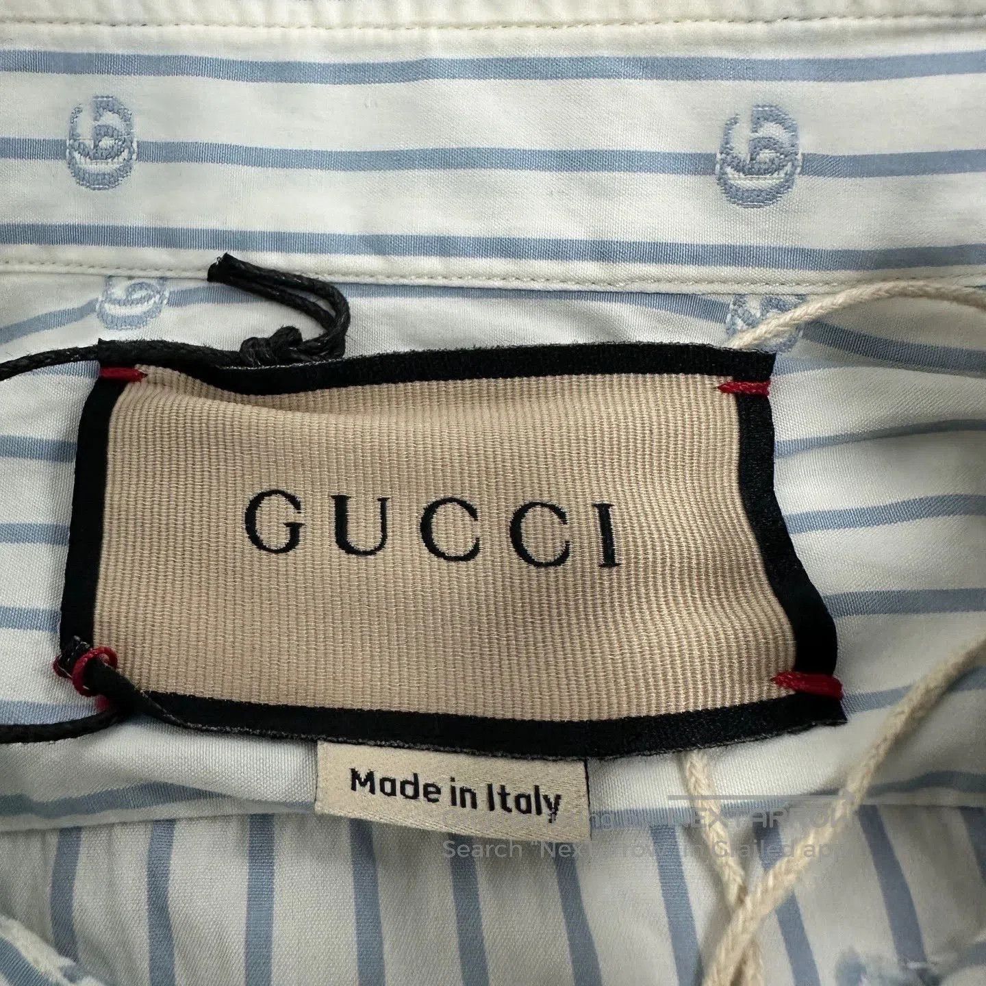 Gucci Gucci White Logo Stripe Long Sleeve Shirt. Size US S / EU 44-46 / 1 - 4 Thumbnail