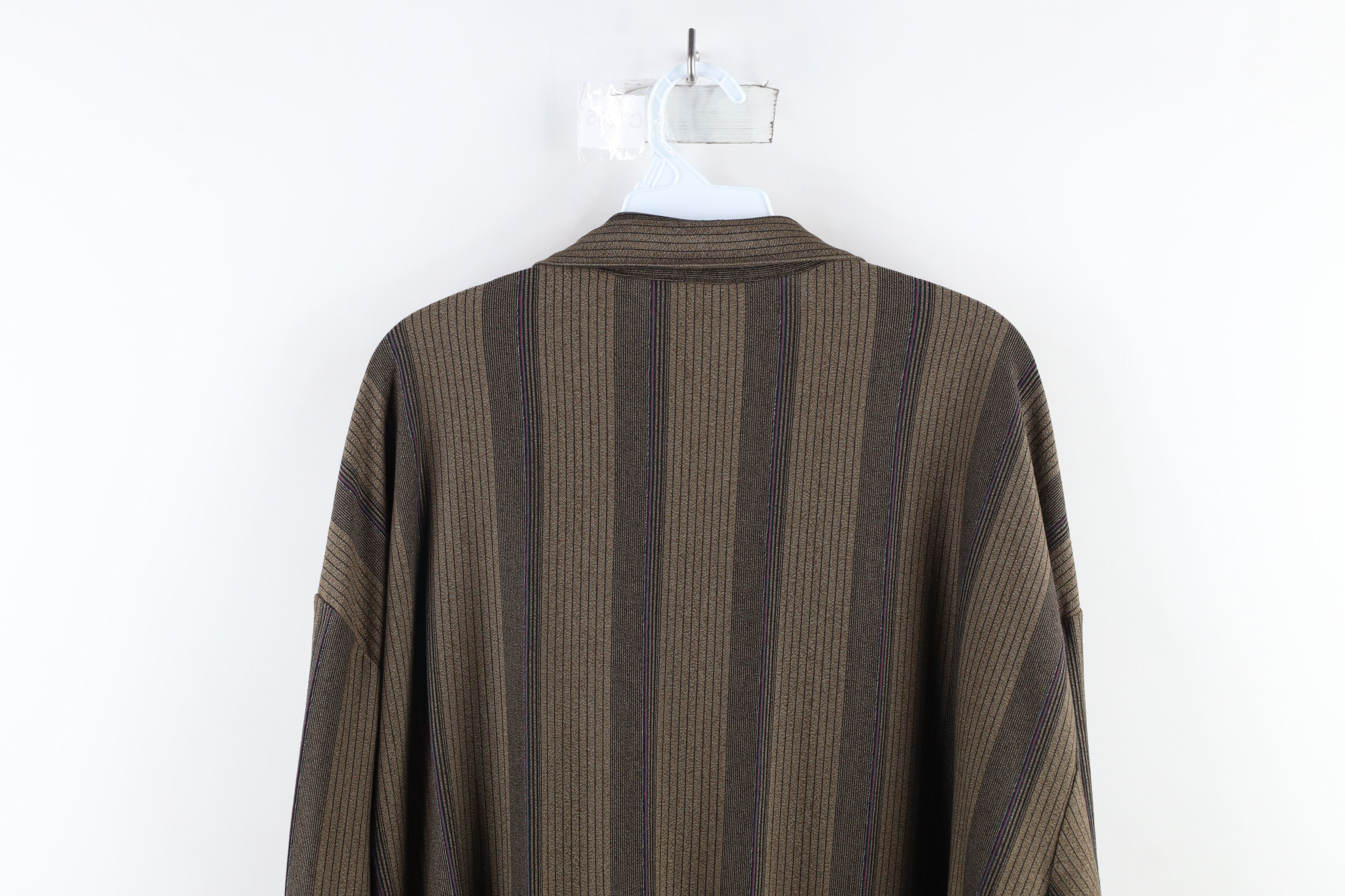 Vintage Vintage 90s Streetwear Striped Collared Pullover Polo Shirt Size US XXL / EU 58 / 5 - 7 Thumbnail