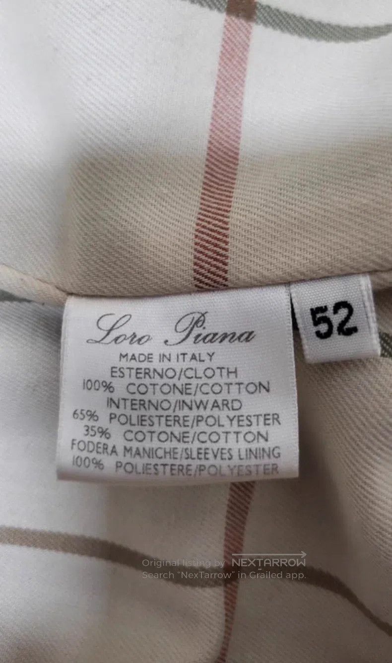 Loro Piana Loro Piana Pure cotton mid-length jacket, storm system Size US XL / EU 56 / 4 - 7 Thumbnail