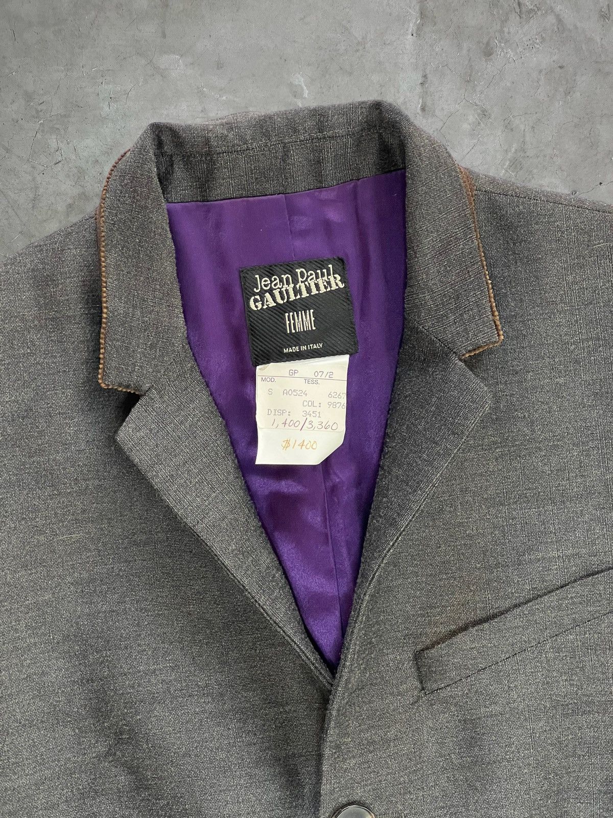 Jean Paul Gaultier Vintage Jean Paul Gaultier Runway Silk / Wool Blazer Size S / US 4 / IT 40 - 6 Thumbnail