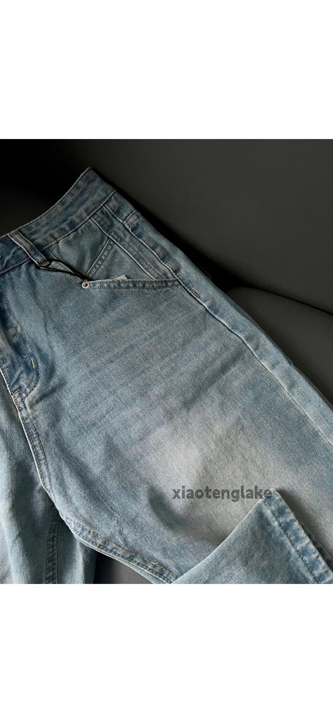 Jean × Vintage washed faded blue yuppie patchwork y2k jeans Size US 32 / EU 48 - 7 Thumbnail