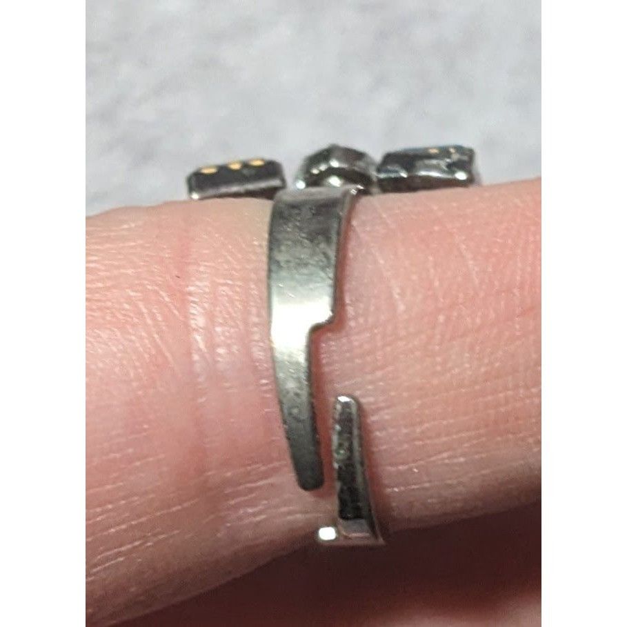 Other Vintage Blue And Silver Tone Signed Adjustable Statement Rin Size ONE SIZE - 16 Thumbnail