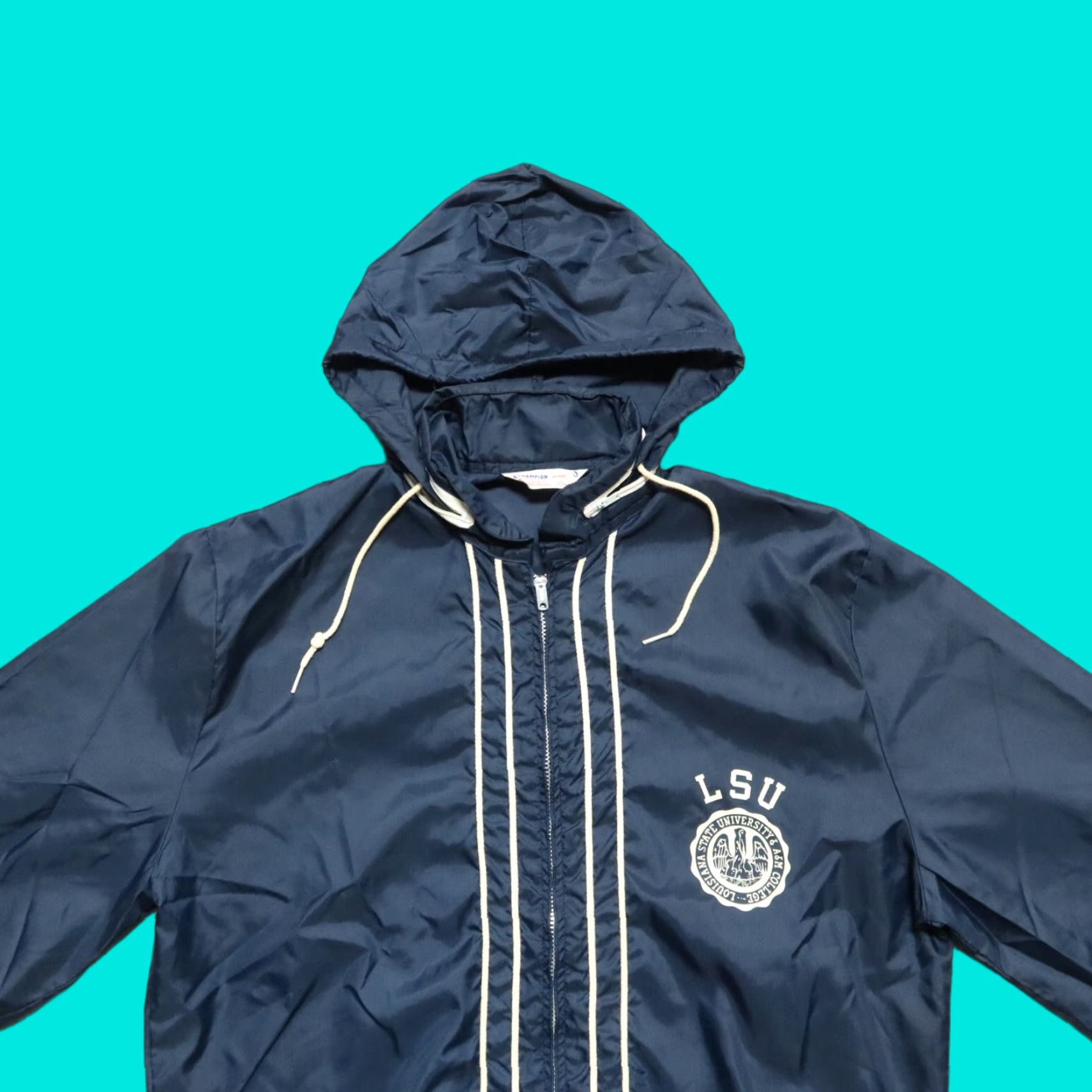 Champion Vintage Champion LSU Crest Logo Nylon Jacket Navy Men M Jersey? Size US M / EU 48-50 / 2 - 1 Thumbnail