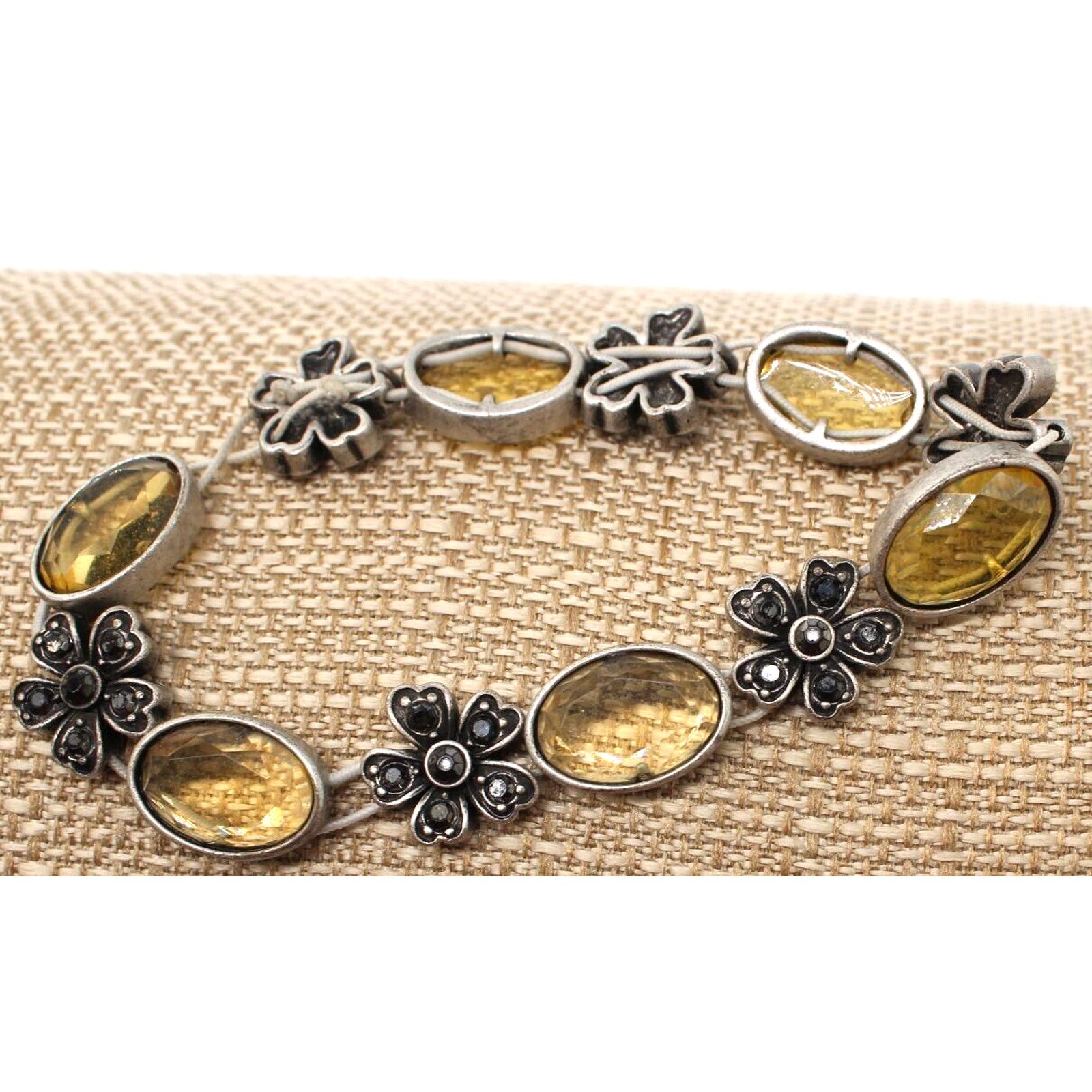 Other Vintage Parure Set •Necklace Bracelet Earrings •Yellow •16" Size ONE SIZE - 3 Thumbnail