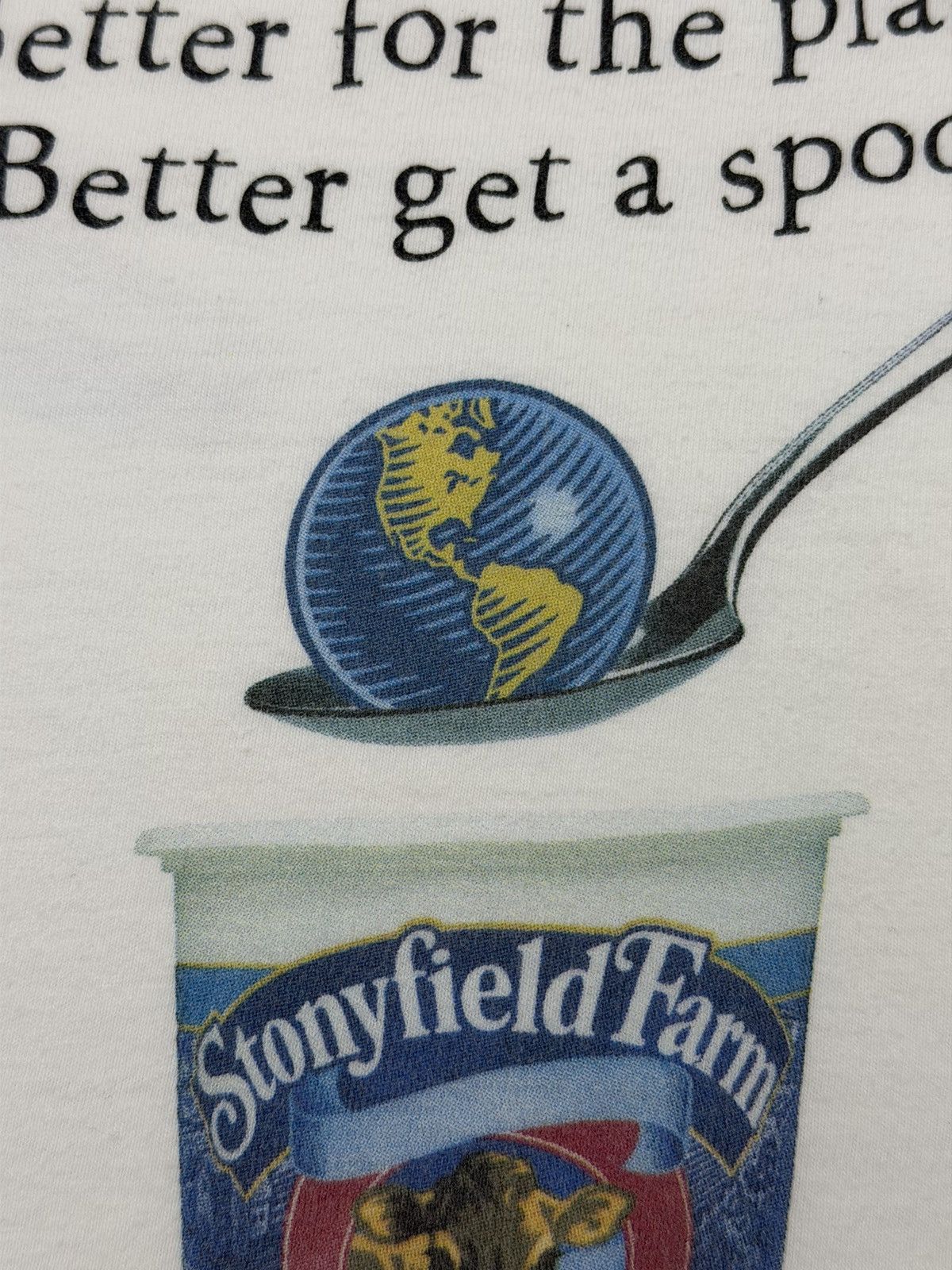 Vintage Vintage 90s Stonyfield Farm For A Healthy Planet Yogurt Tee Size US M / EU 48-50 / 2 - 9 Thumbnail