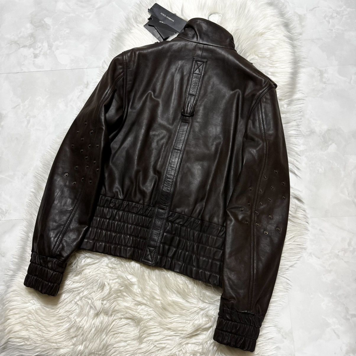 Dolce & Gabbana Genuine with tags Dolce & Gabbana Military Leather Jacket Size US S / EU 44-46 / 1 - 12 Thumbnail