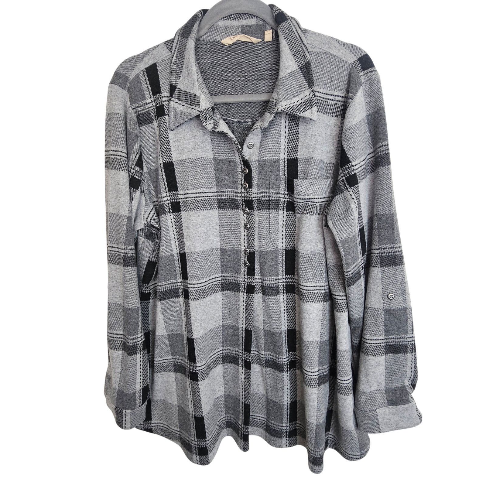 Soft Surroundings Soft Surroundings Womens Plaid Flannel Tunic Size L Comfy Size L / US 10 / IT 46 - 1 Thumbnail