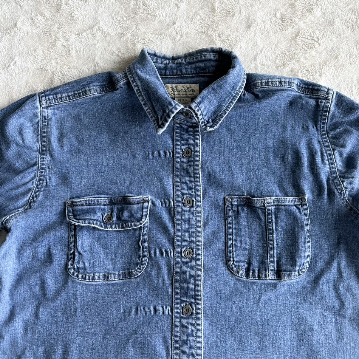 St. Johns Bay Vintage St Johns Bay Denim Shirt Womens M Blue 3/4 Sleeves Size M / US 6-8 / IT 42-44 - 4 Thumbnail