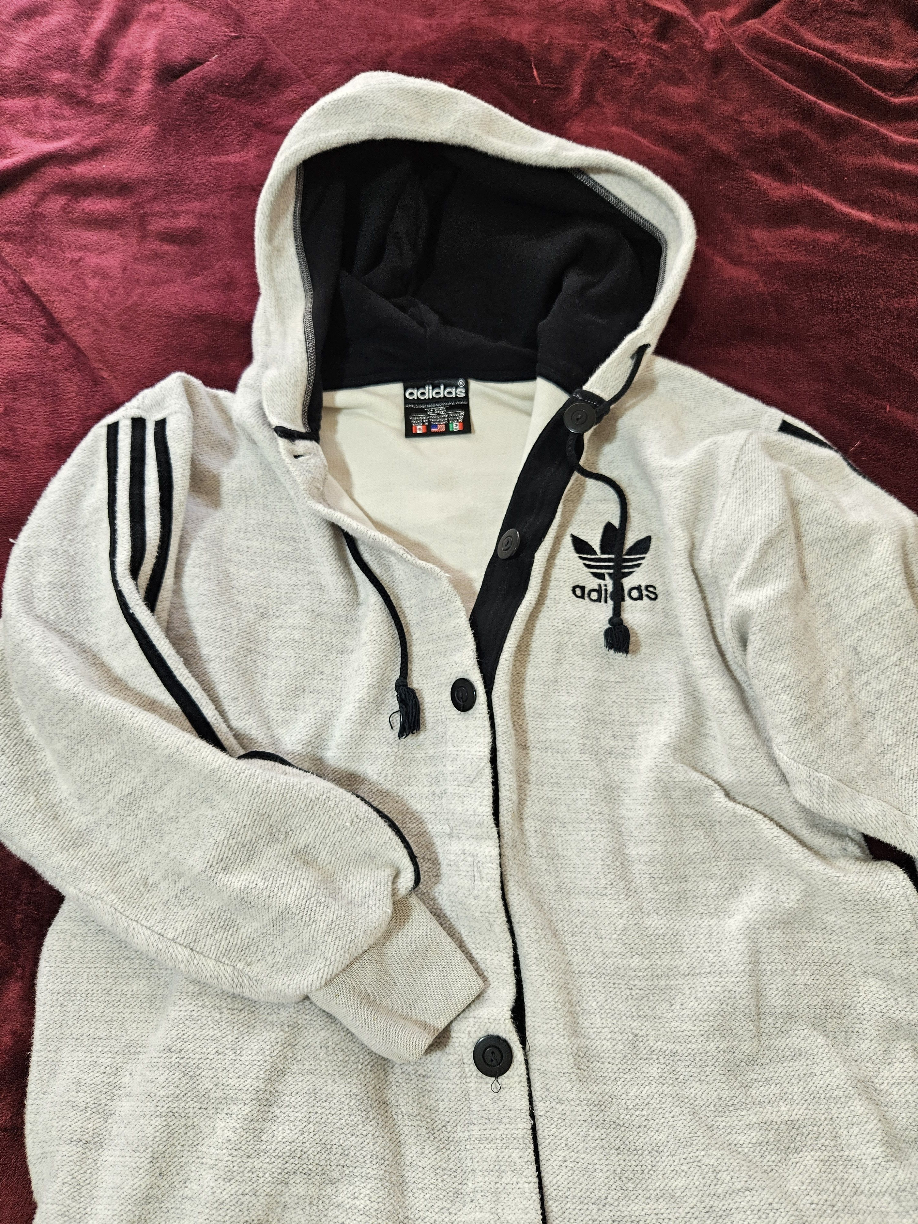 Adidas 90s Adidas Cardigan Hoodie Jacket Mens M Sweater Button Up Size US M / EU 48-50 / 2 - 1 Thumbnail