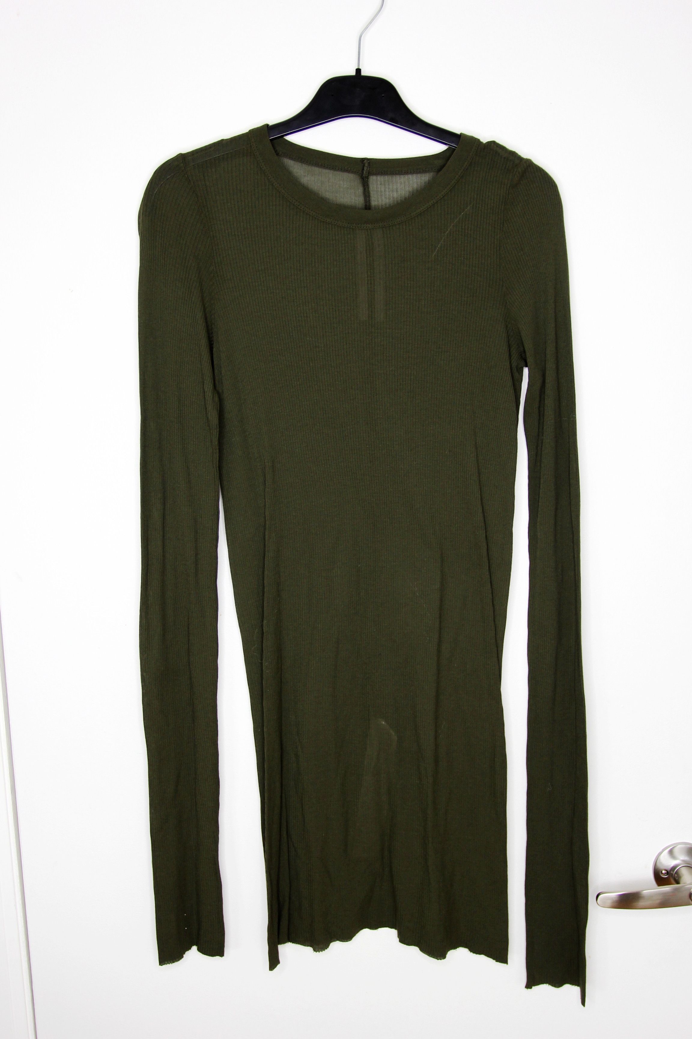 Rick Owens BNWT AW24 RICK OWENS "PORTERVILLE" RIB LS T TSHIRT FOREST S Size US S / EU 44-46 / 1 - 2 Thumbnail