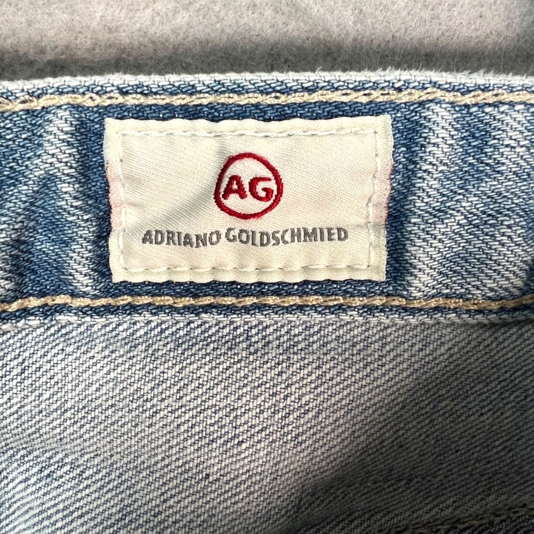 Vintage AG Adriano Goldschmied The Stilt Cigarette Leg Distressed Jeans Light Wash 29 Size 29" - 3 Thumbnail