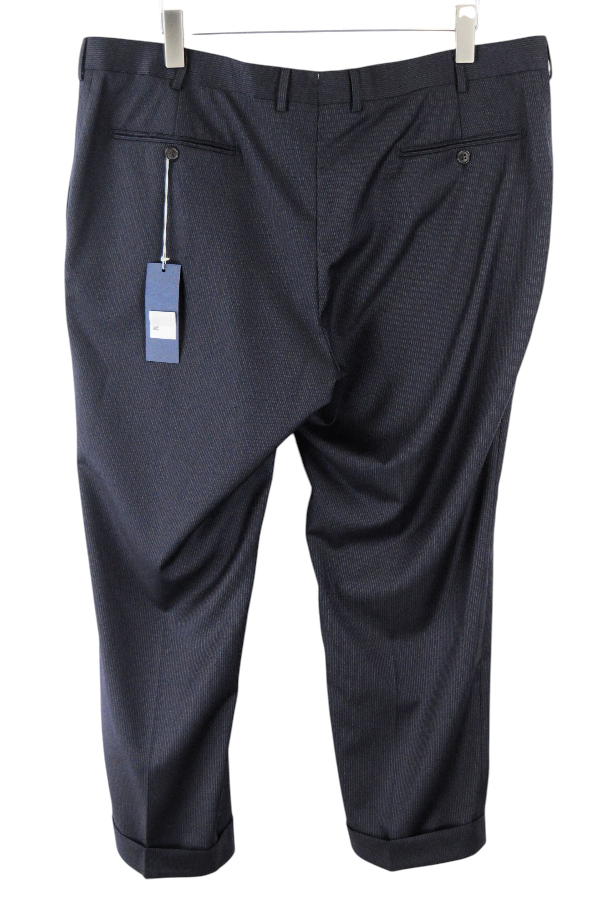 Suitsupply UK44S Navy Wool Pleated Trousers 60268 Size US 44 / EU 60 - 2 Thumbnail