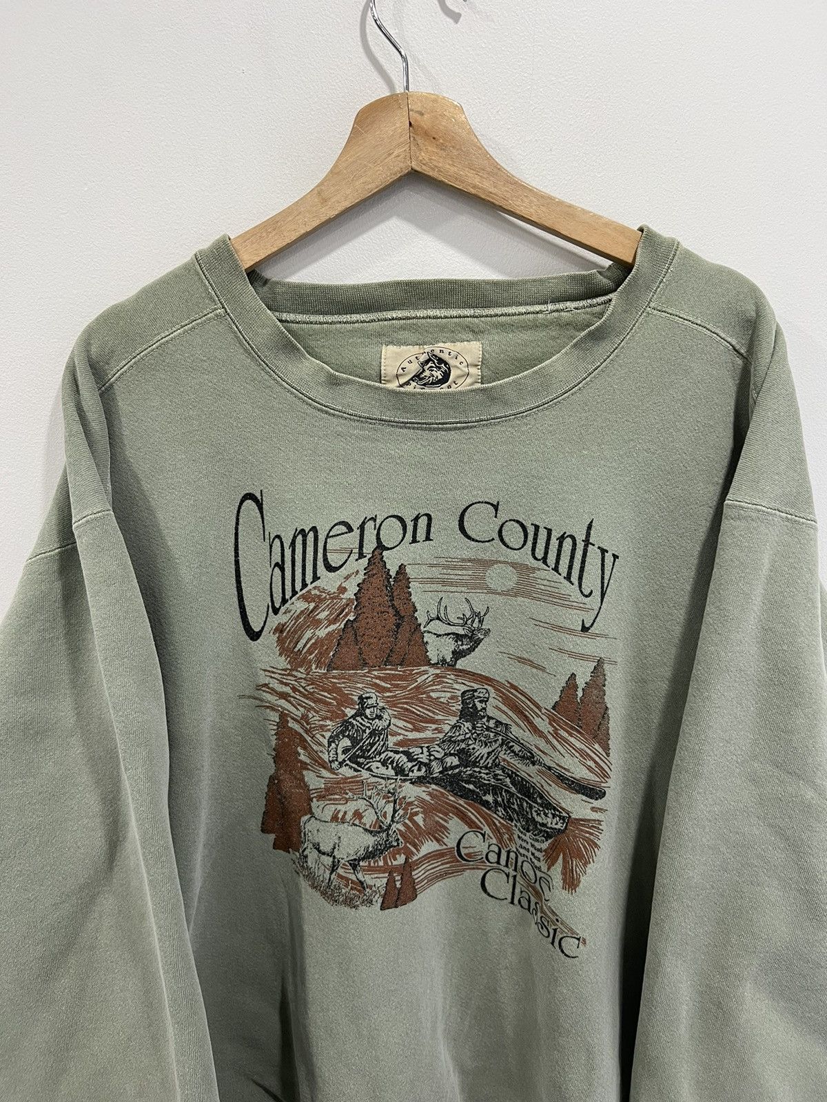 Vintage Vintage Cameron County Sweater sweatshirt canoe green animal Size US XL / EU 56 / 4 - 3 Thumbnail