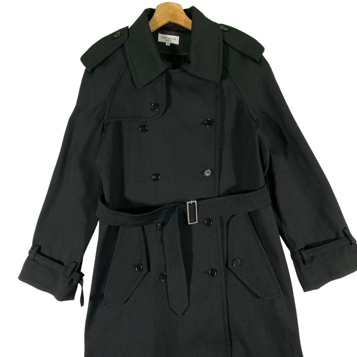 Designer Vintage Ter Et Bantine Long Coat Size 40 (S/M) Black Colour Size S / US 4 / IT 40 - 4 Thumbnail