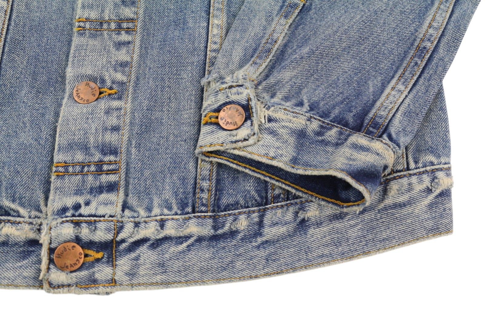 Nudie Jeans BILLY M Shimmering Indigo Faded Ripped Distress Logo 85904 Size US M / EU 48-50 / 2 - 4 Thumbnail