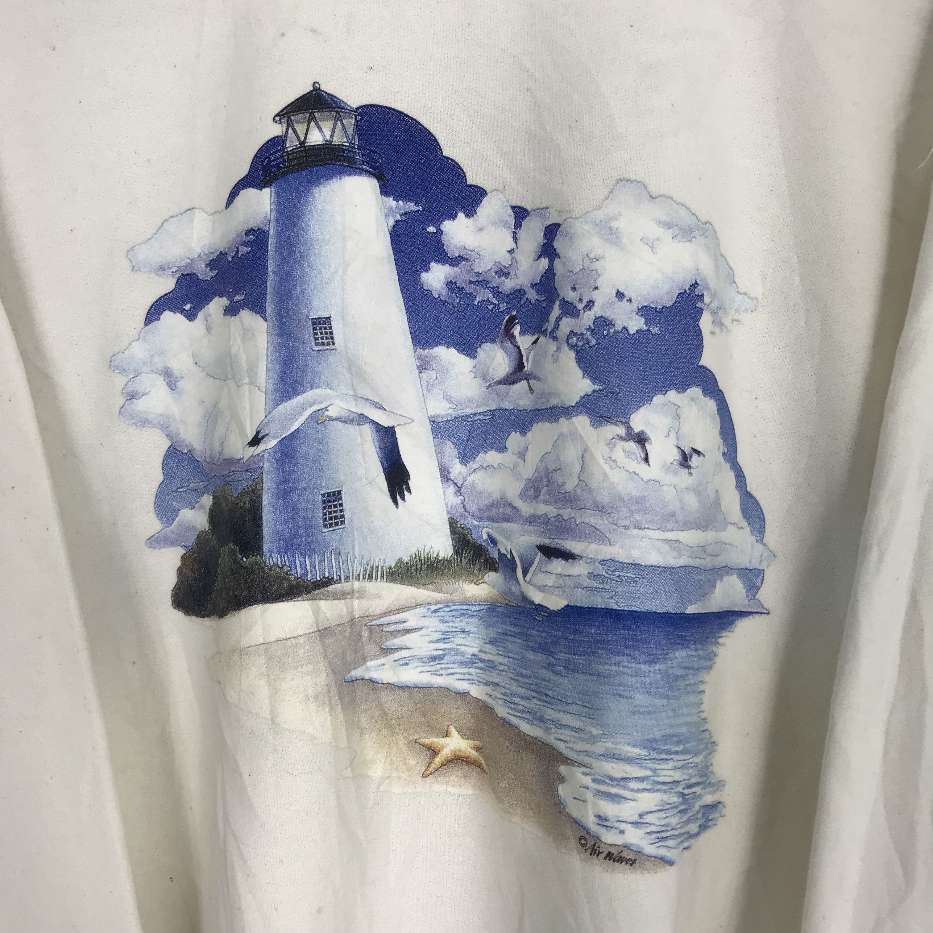 Japanese Brand Vintage air waves light house view hawaii Size US XL / EU 56 / 4 - 10 Thumbnail