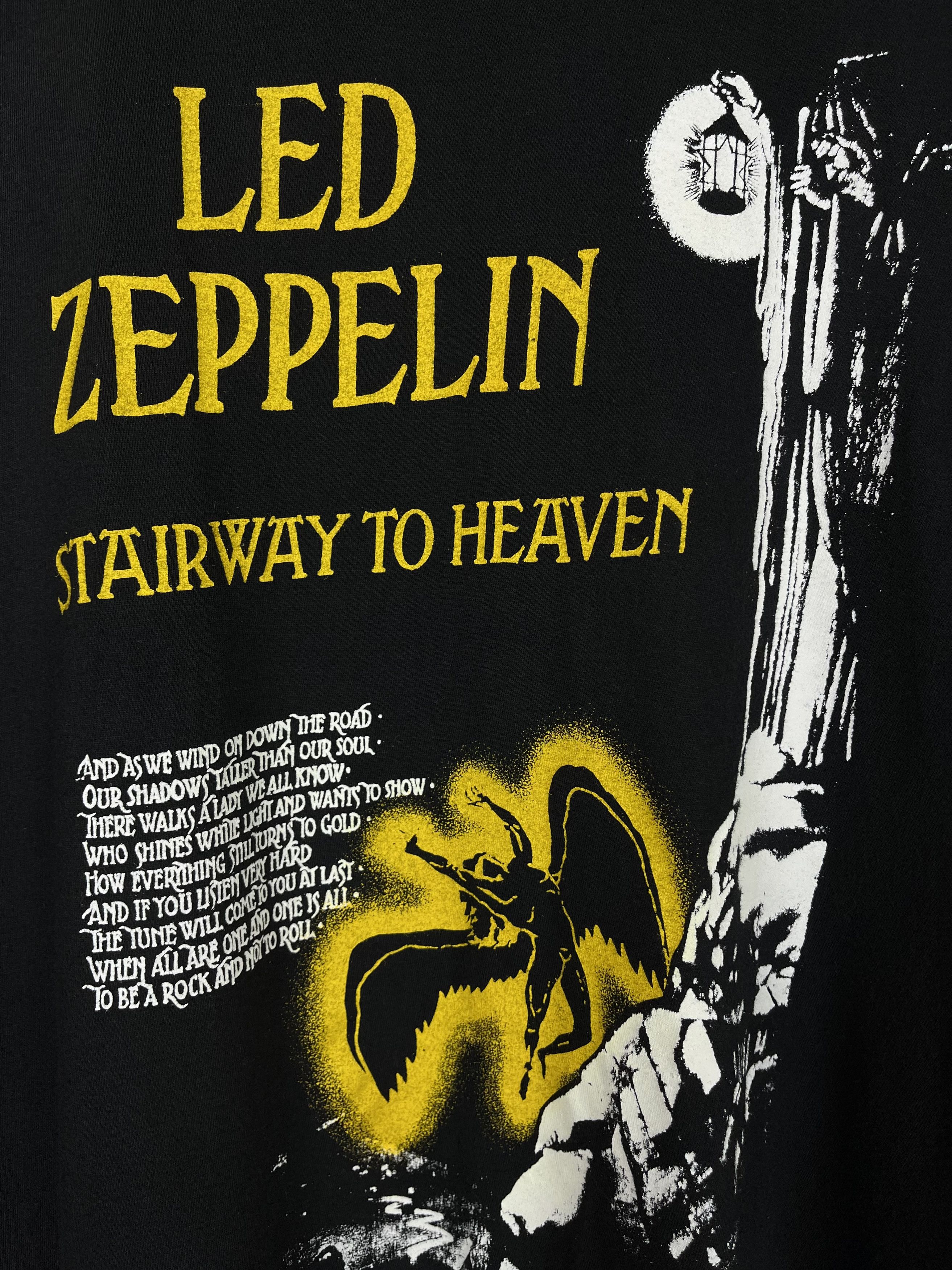 Band Tees Vintage Led Zeppelin Stairway To Heaven Band T Shirt 90’s Size US XL / EU 56 / 4 - 7 Thumbnail