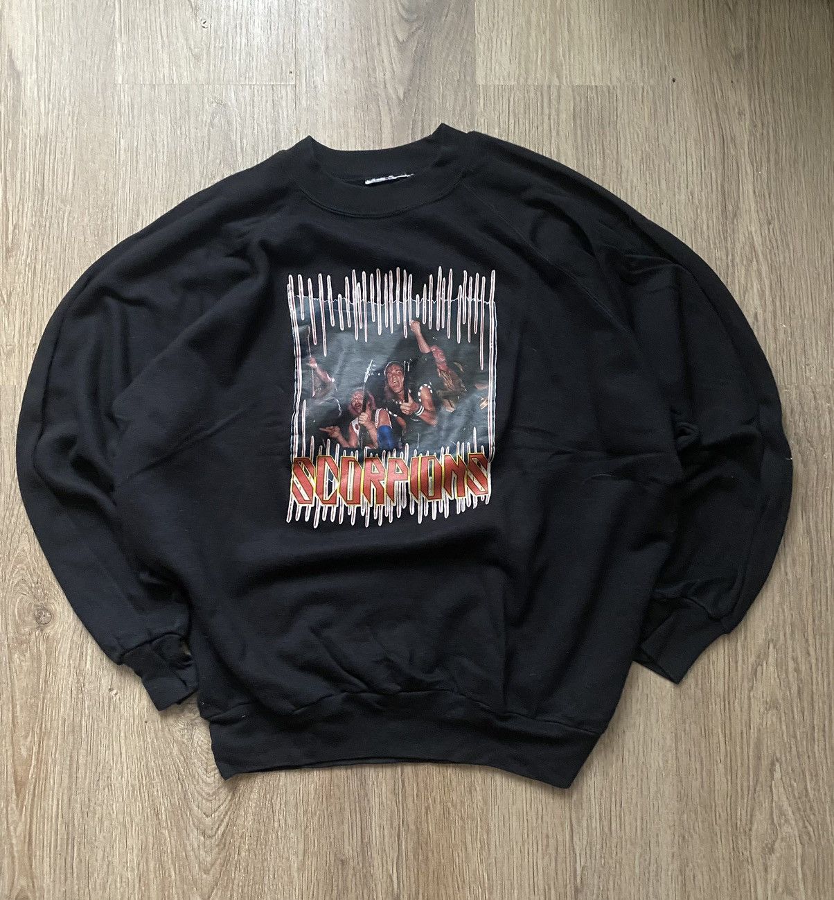 Band Tees × Vintage Vintage Scorpions printed logo band sweatshirt Size US XL / EU 56 / 4 - 1 Thumbnail