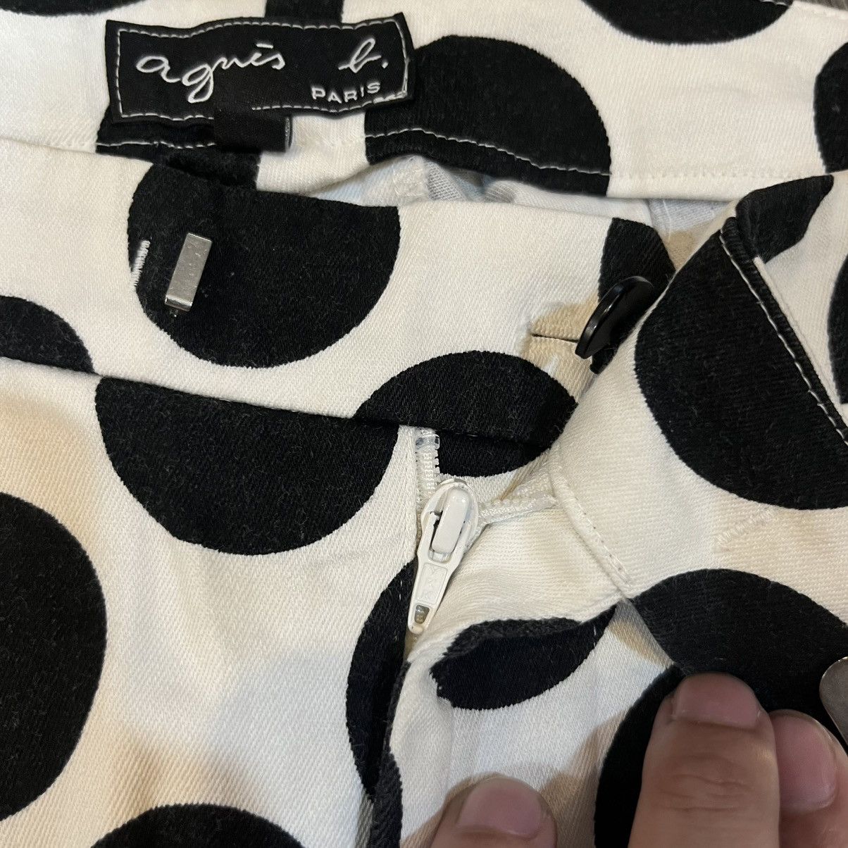 agnes b. Agnes B Polkadot Slim Fit Pants Size US 30 / EU 46 - 4 Thumbnail