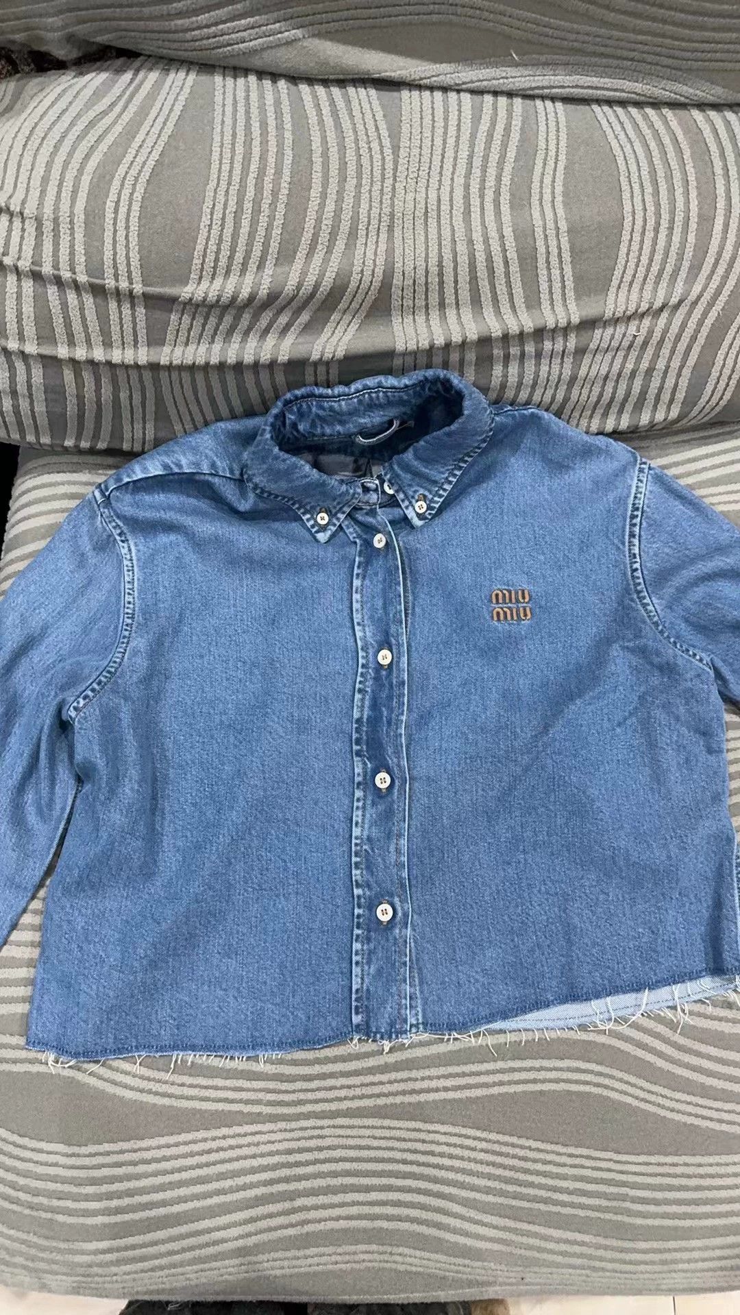 Miu Miu MIU MIU 24' Denim Jacket 38 (Authentic) Size 25" / US 0 / IT 36 - 5 Thumbnail