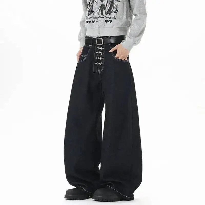 Jean Gothic Metal Detail Denim Pants Size US 33 - 1 Thumbnail