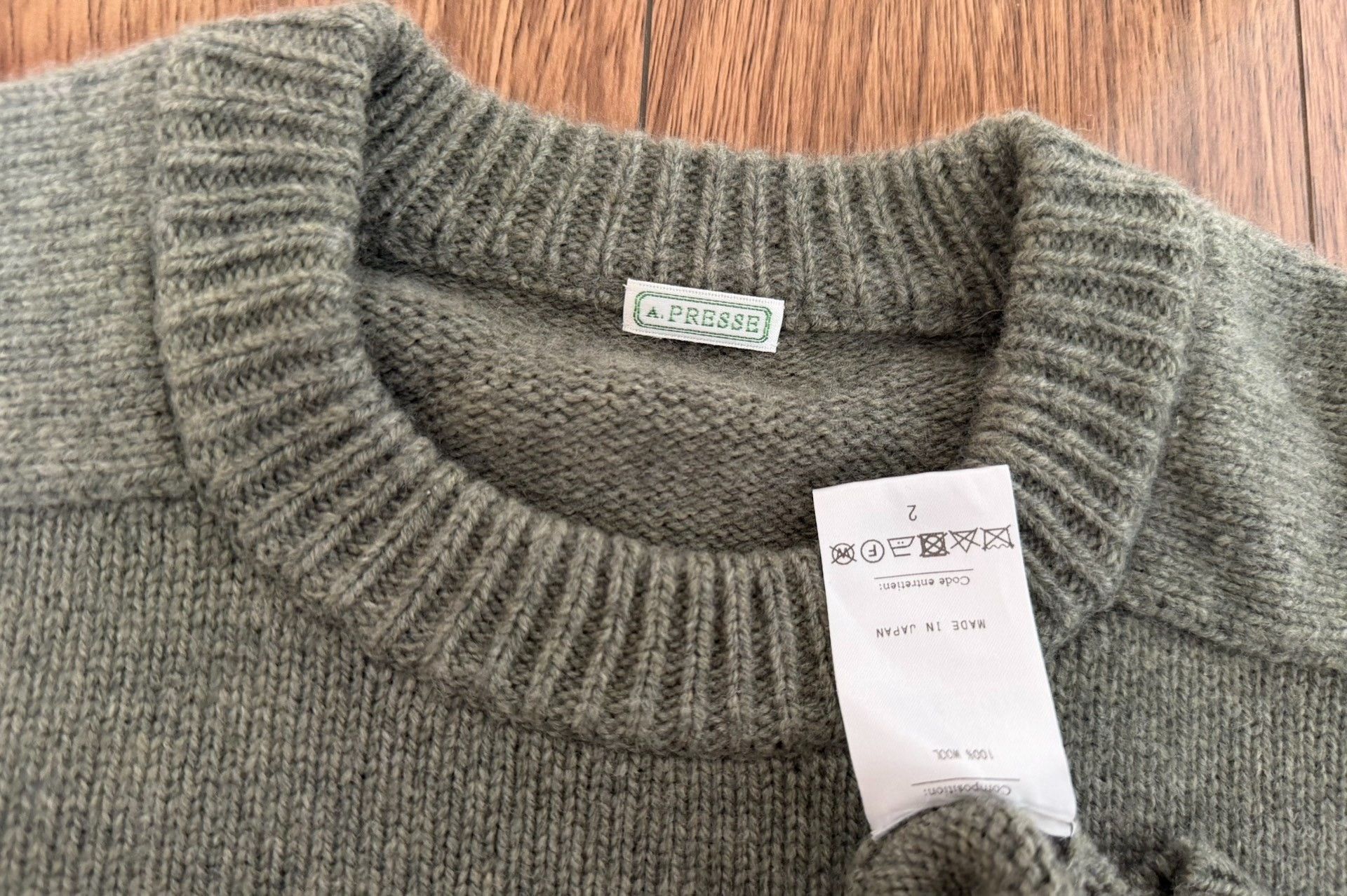 A.PRESSE A.PRESSE Pure Wool Round Neck Pullover Size US M / EU 48-50 / 2 - 4 Thumbnail