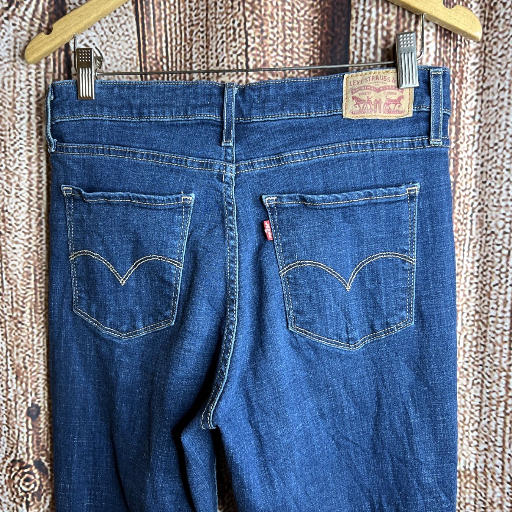 Levi's VINTAGE Levis 725 Jeans Womens 31 Bootcut High Rise Dark Wash Denim Stretch Jeans Women 31 Bootcut Levis 725 Stretch Women’s Jeans Size 24" / US 00 / IT 34 - 4 Thumbnail