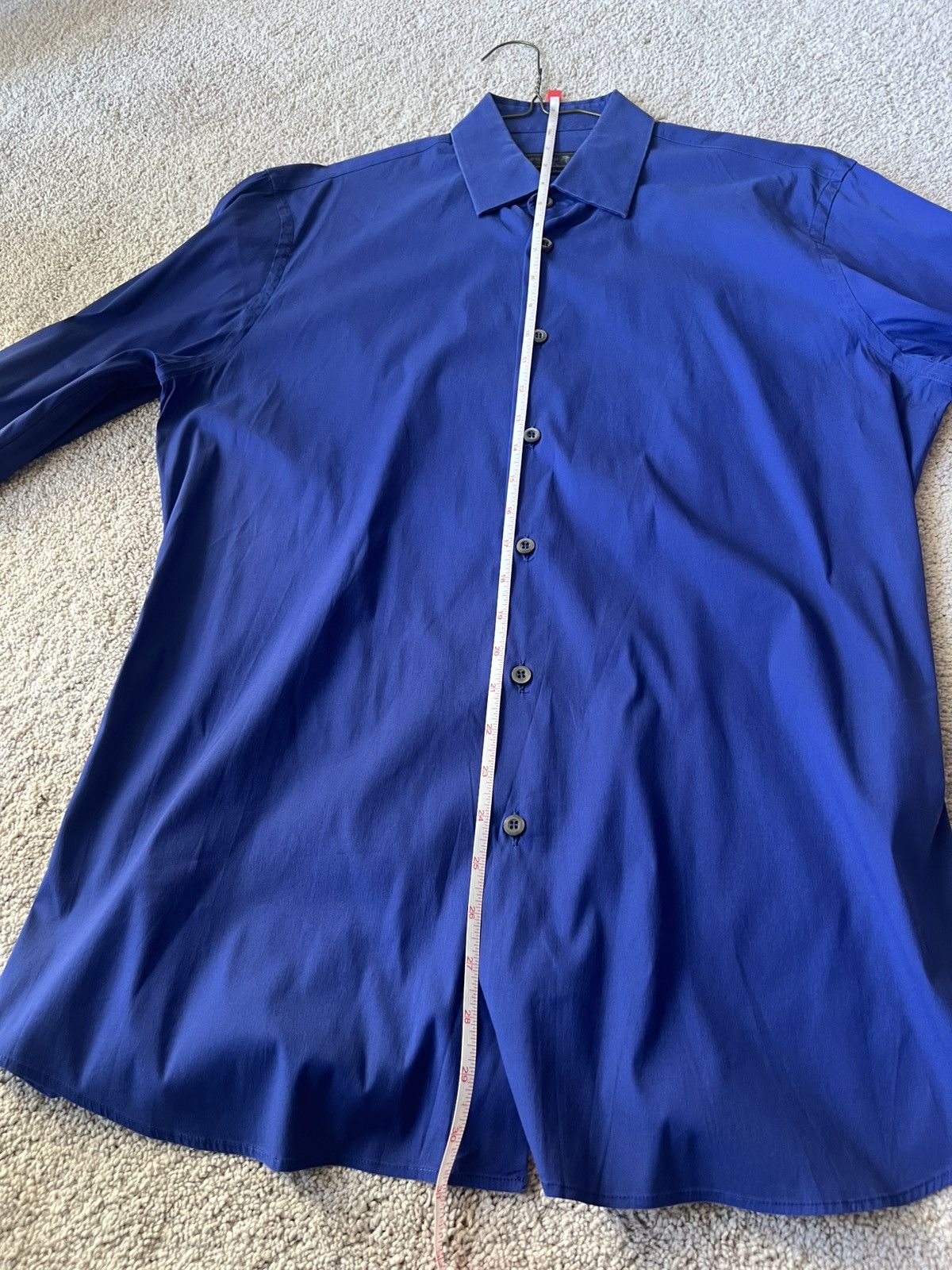 Prada SS16 Blue Prada Button Down Shirt Slim Size US M / EU 48-50 / 2 - 10 Thumbnail
