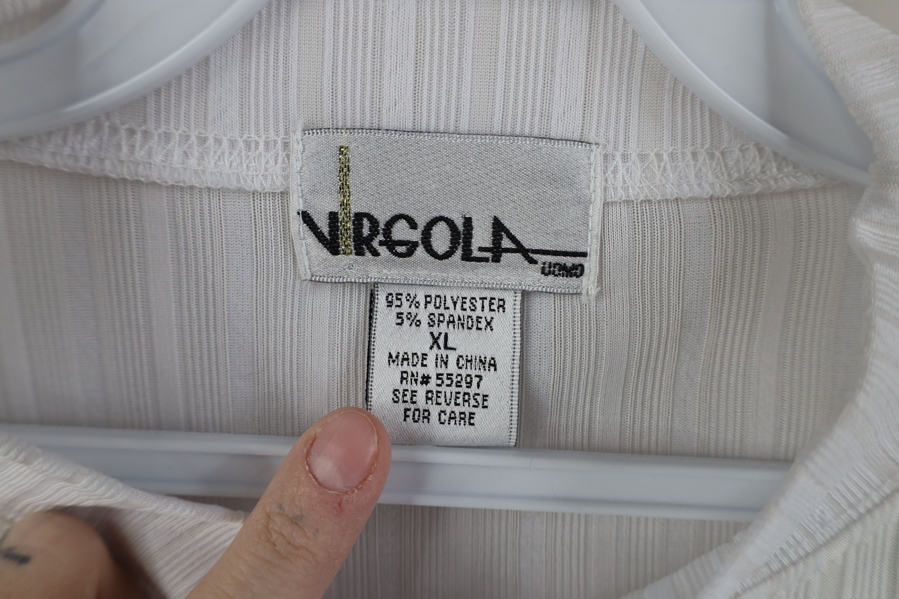Vintage Vintage 90s Streetwear Ribbed Mock Neck T-Shirt White Size US XL / EU 56 / 4 - 6 Thumbnail