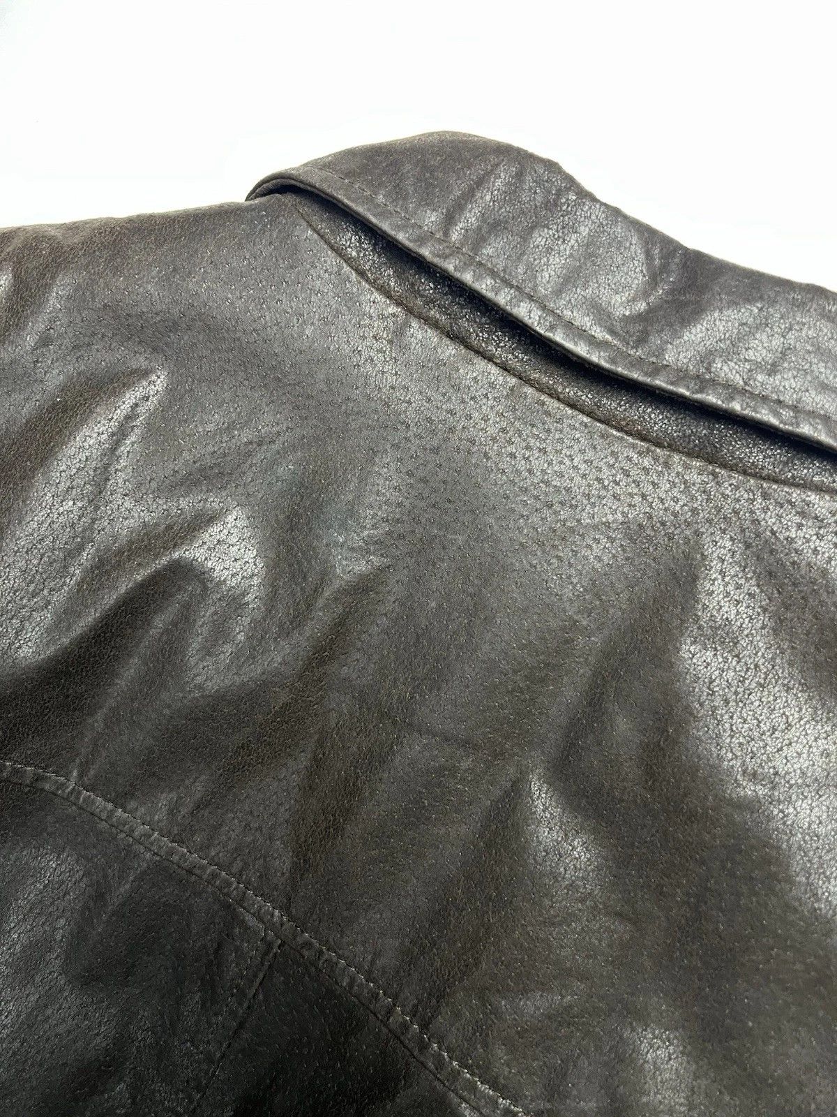 Alpha Industries Alpha Industries Vintage 90's Men's Brown Leather Zip Jacket Size US L / EU 52-54 / 3 - 11 Thumbnail