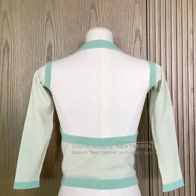 Chanel Chanel Spring Green Cashmere Off-Shoulder Sweater . Size S / US 4 / IT 40 - 7 Thumbnail