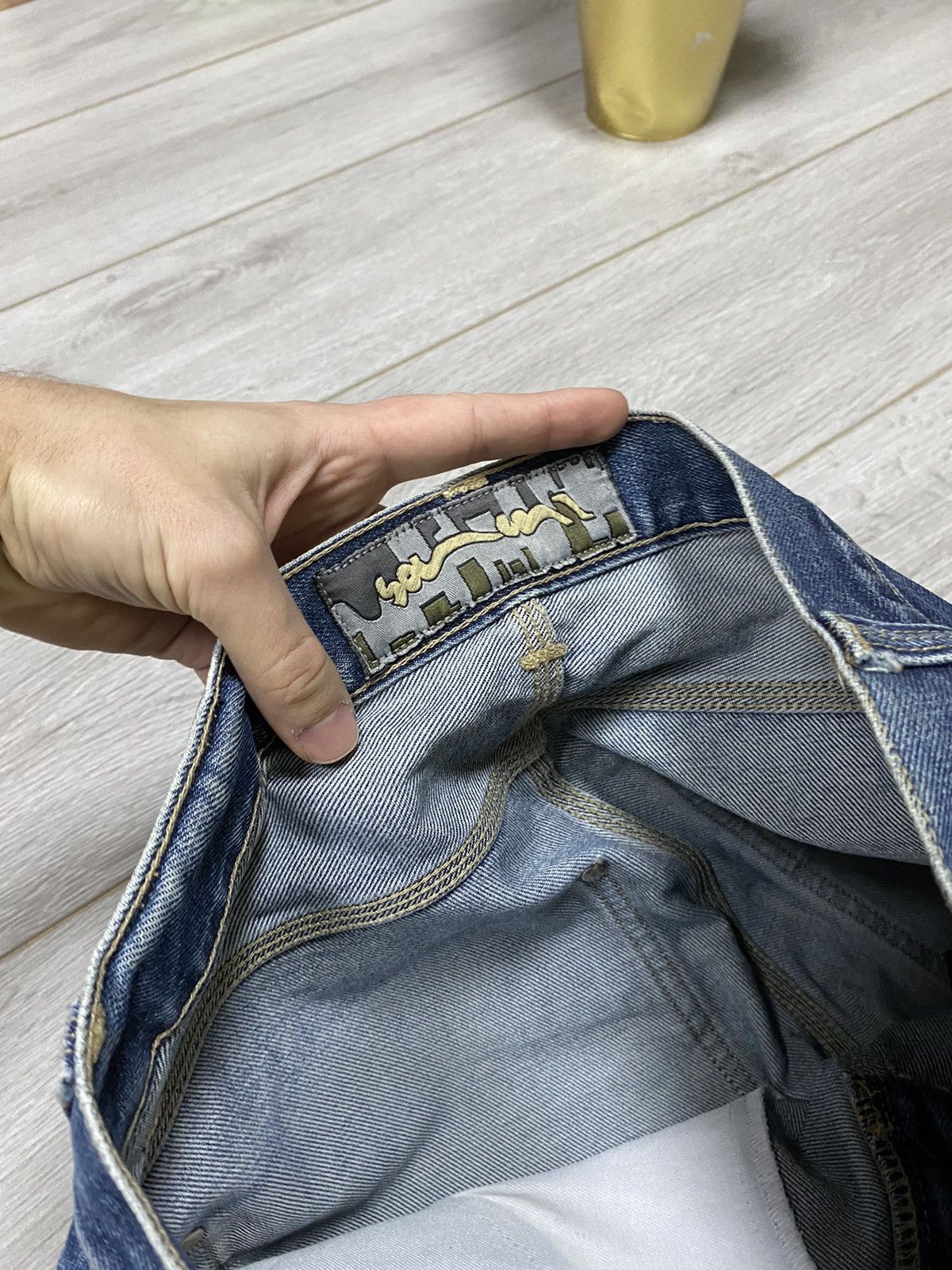Vintage Vintage 90s Sancezz RARE Jnco style Baggy Denim Jeans Size US 30 / EU 46 - 9 Thumbnail