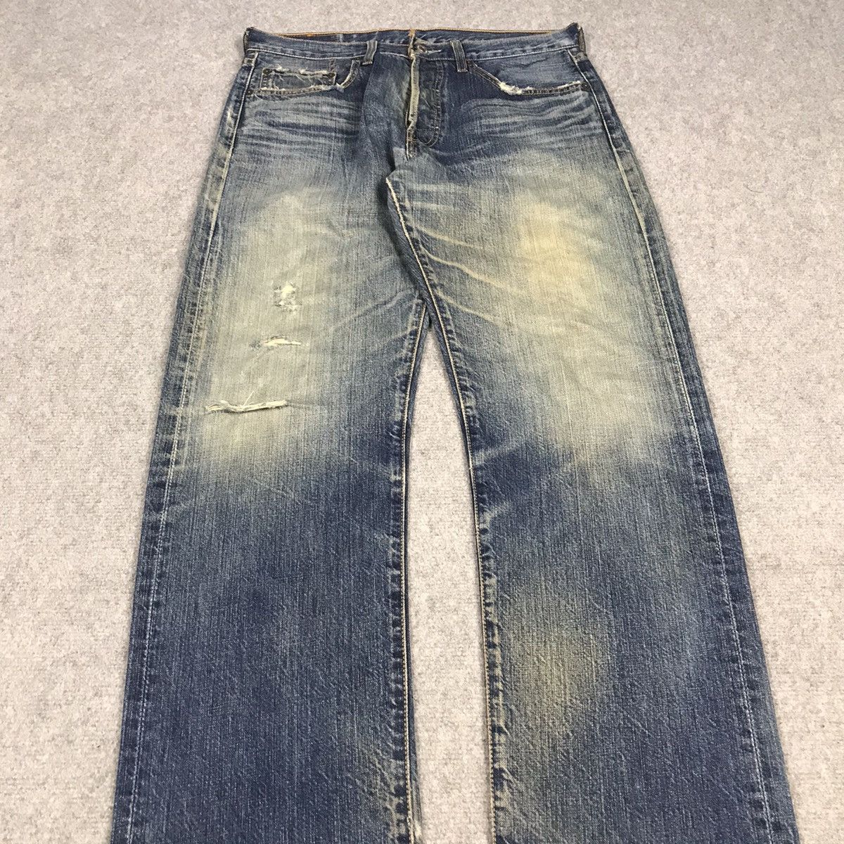 Levi's Vintage Clothing VINTAGE LEVIS 501 32X33 DISTRESSED DENIM PANTS Size US 32 / EU 48 - 3 Thumbnail