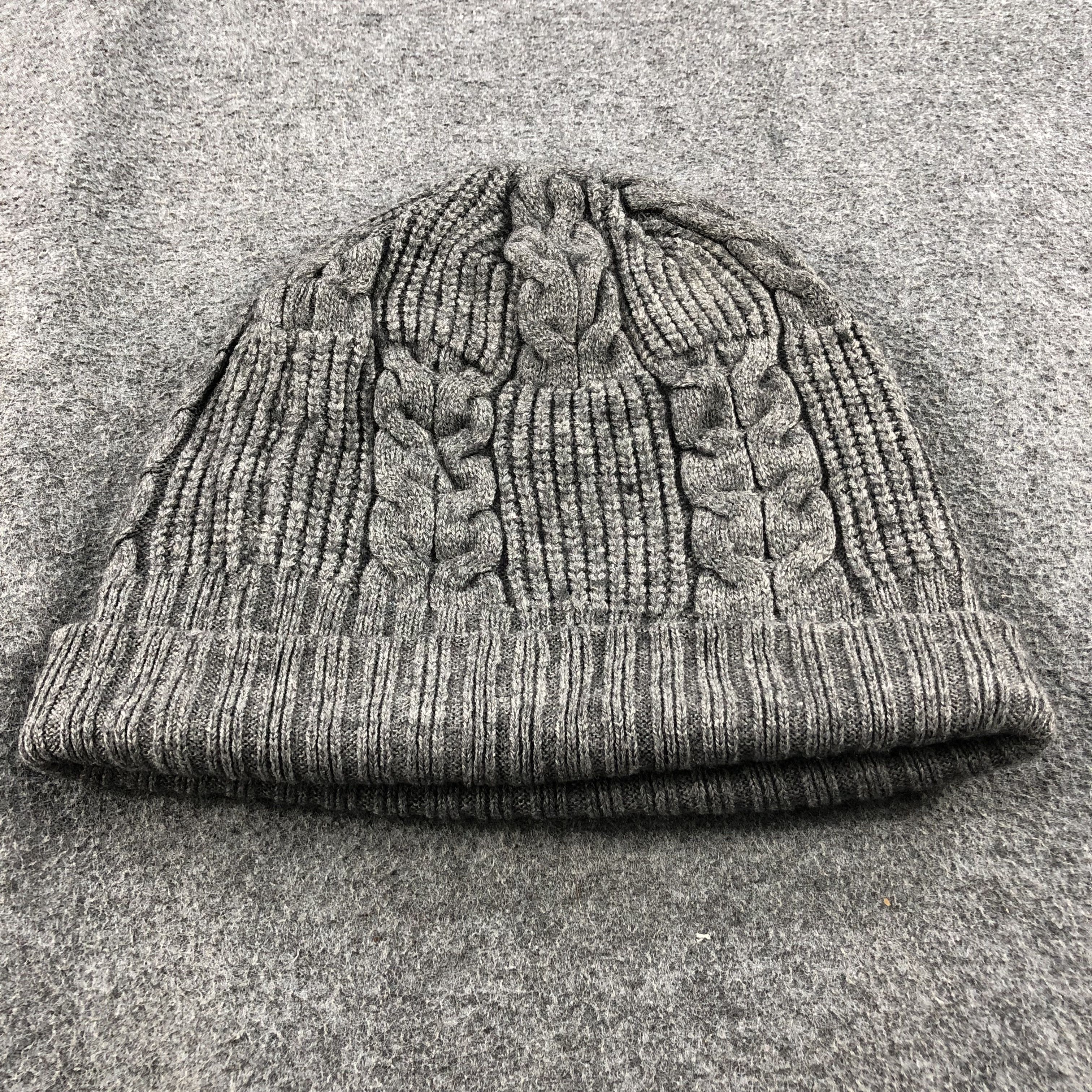 Japanese Brand Arnold Palmer Cable Knit Grey Beanie Snowcap Snow Hat B330 Size ONE SIZE - 5 Thumbnail