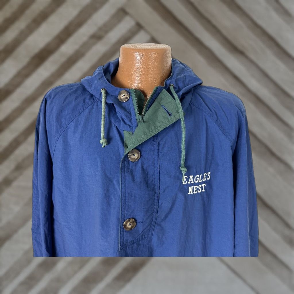 Gap VINTAGE Gap Windbreaker Jacket Men XL Nylon 1/4 Zip Hooded Blue Eagles Nest 90s Casual Outdoor Sports Preppy Vintage Mens XL Blue Nylon Jacket Size US XL / EU 56 / 4 - 1 Thumbnail