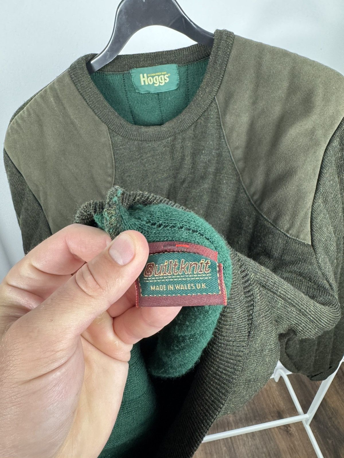 Other Hoggs Quiltknit Wool Hunting Sweater Padded Elbow Shoulder L Size US L / EU 52-54 / 3 - 10 Thumbnail