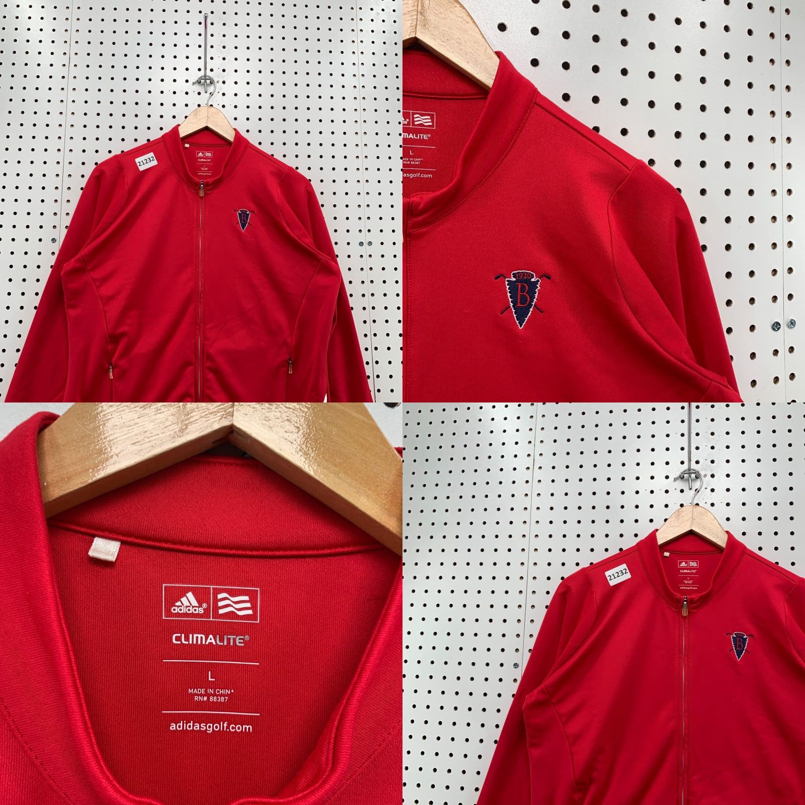 Adidas VINTAGE ADIDAS Golf CLIMALITE Active Jacket Womens Large Red Butterfield Golf 22x27.5 Size L / US 10 / IT 46 - 8 Thumbnail