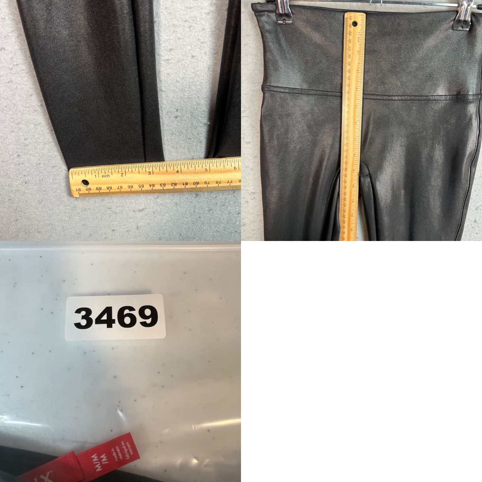 Spanx Spanx Womens Medium Faux Leather High-Waisted Leggings Black M Leggings Faux Leather, Spandex Logo Ankle Rise High Vintage No Size 32" / US 10 / IT 46 - 8 Thumbnail