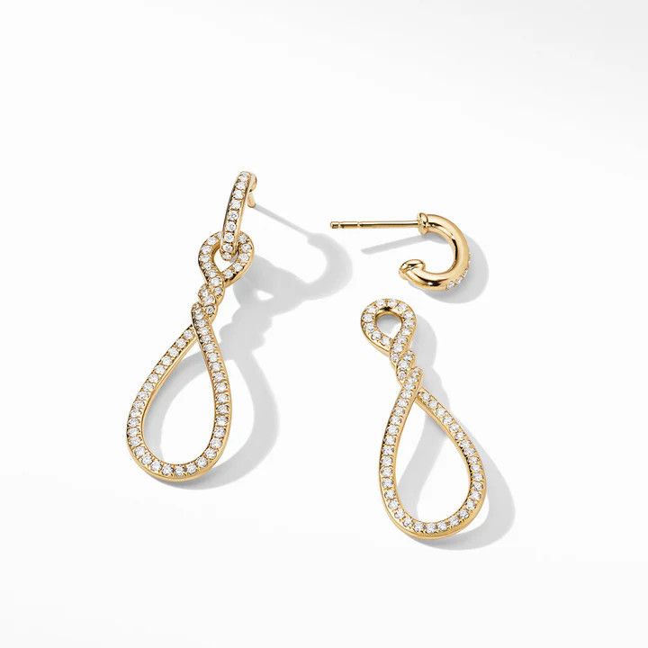 David Yurman oc11z0625 Size: OS / Continuance Pave Small Drop Earrings Size ONE SIZE - 2 Thumbnail