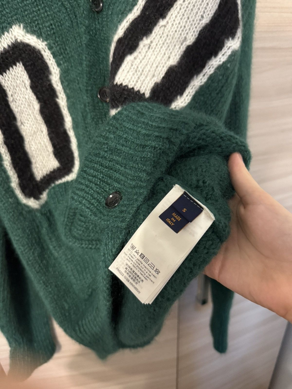 Louis Vuitton Louis Vuitton Green Mohair Knit Cardigan Sweater Season 2022 Size US S / EU 44-46 / 1 - 11 Thumbnail