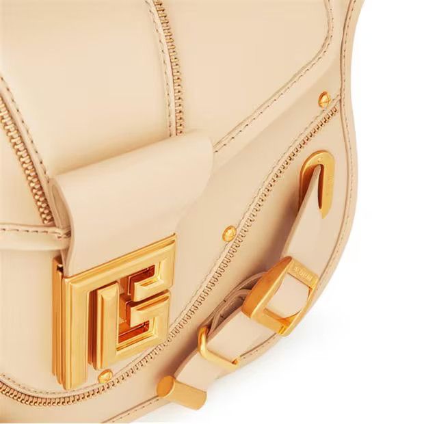 Balmain o1g2r1mq0924 Size: OS / Smooth Leather Blaze Bag in Beige Size ONE SIZE - 3 Thumbnail