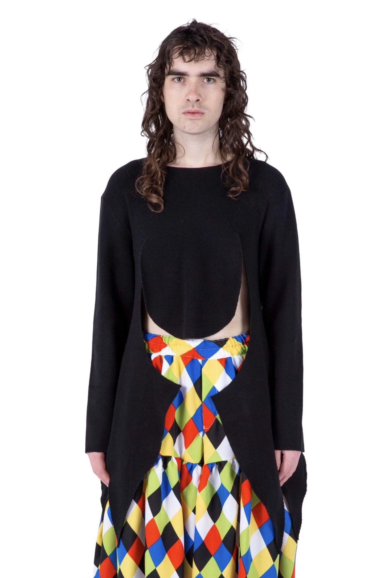Comme des Garcons × Comme des Garcons Homme Plus SS23 Spike Cape Open Knit Sweater Size US M / EU 48-50 / 2 - 6 Thumbnail