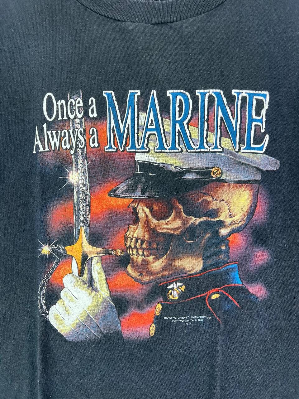 Other Vintage 1992 Once A Marine Always A Marine Skull T-Shirt XL Size US XL / EU 56 / 4 - 2 Thumbnail